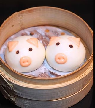 24. Bao maialino dolce con crema 2 pezzi
