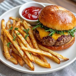 Beef Burger/fries
