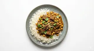 Beef chana chawal