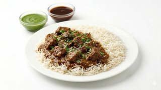 Beef curry chawal