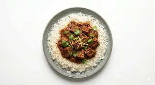 Beef vindaloo chawal