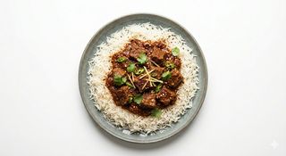 Beef vindaloo chawal