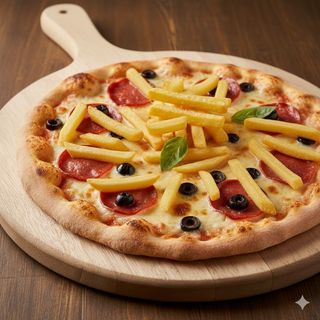 Bianca salame patatine olive