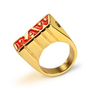 ბეჭედი ”RAW”, ოქროსფერი, ზომა 12 - 23მმ