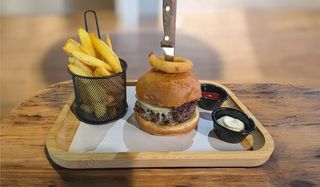 Blue cheese delux burger