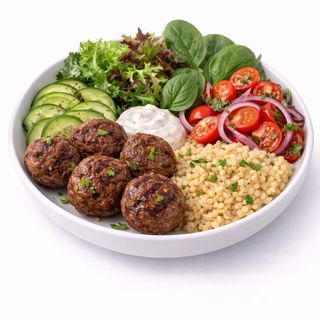 Bowl with meatballs
