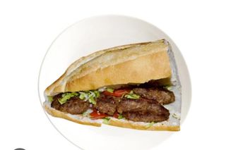 Bread meatball sandwich