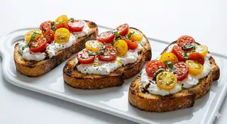 Bruschette stracciatella e pomodorini 2 pezzi