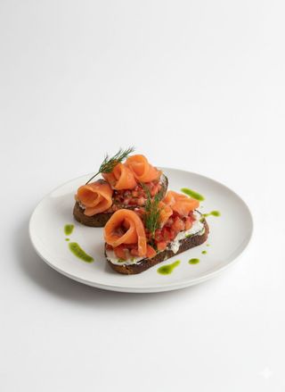 Брускетта с сёмгой (180г)