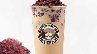Bubble tea riso viole mochi血糯米麻薯茶