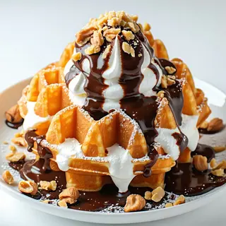 Nutella i bijeli krem waffle