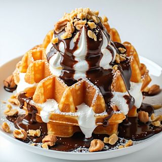 Nutella i bijeli krem waffle