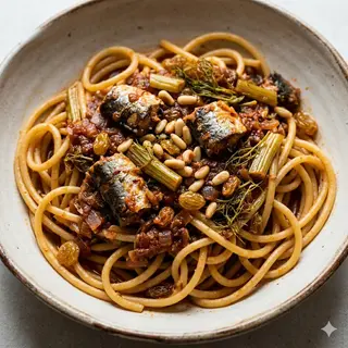 Bucatini con sarde e finocchi