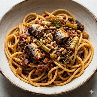 Bucatini con sarde e finocchi