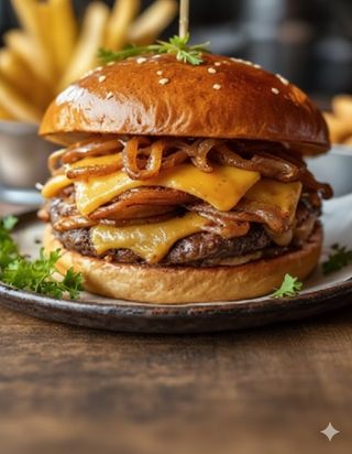 Burger sa karameliziranim lukom 370 g