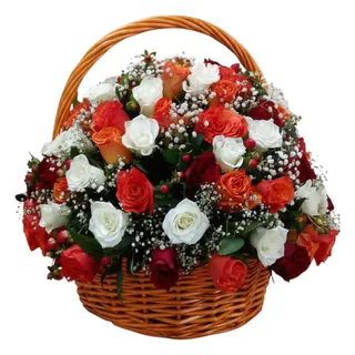Mega Basket of Assorted Roses