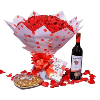 The Ultimate 100 Roses with Nederburg & Chocolates