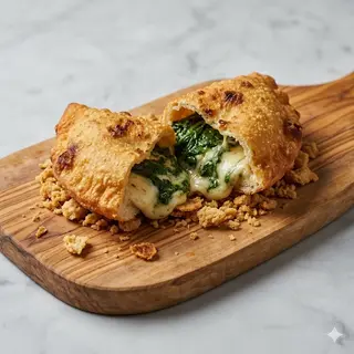Calzone spinaci ripassati e mozzarella 