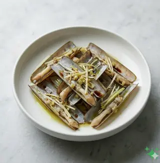 Cannolichio al olio di porro e salsa di soia