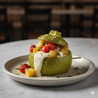 Cestino di zucchine farcito