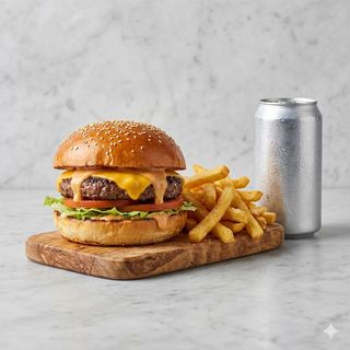 Cheese burger menù