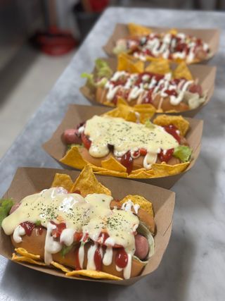 Cheese hot dog