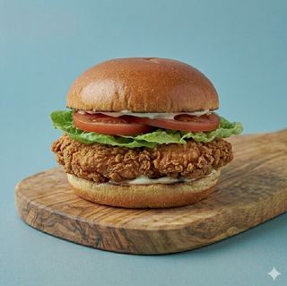 Chicken burger con insalata e pomodoro