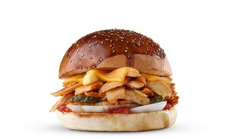 Chicken gyros burger sandwich