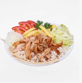 Chicken sandwich gyros - with rice