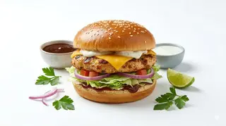 Chicken hamburger menù