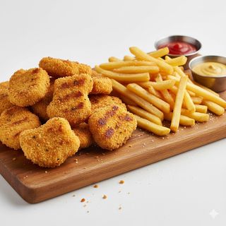 Chicken nuggets e patatine