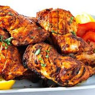 Chicken tikka on the bone
