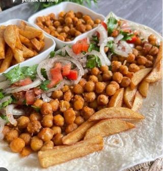 Portion chickpeas