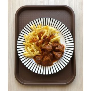 Chips & Wet Fried Goat