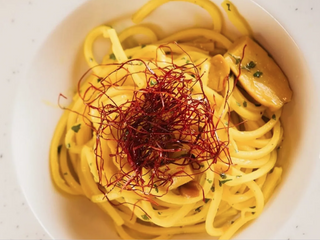 Chitarra porcini e zafferano