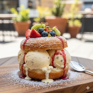 Ciambella con gelato