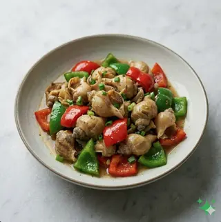 Conchiglia saltato con peperoni