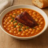 Čorbast pasulj sa suvim svinjskim mesom 600g