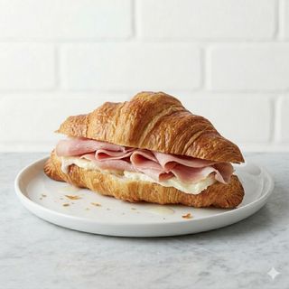 Cornetto con prosciutto cotto e formaggio