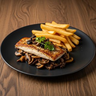 Cotoletta di lonzino ai funghi porcini