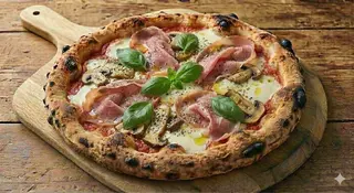 Prosciutto cotto e funghi