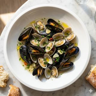 Cozze e vongole alla marinara