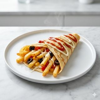 Crepes salato patatine