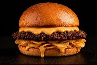 Crispy smash burger