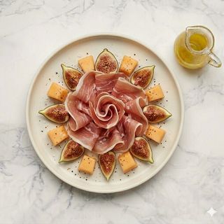 Crudo di Parma con frutta di stagione