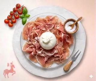 Crudo e burrata