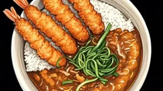 Curry rice ebi