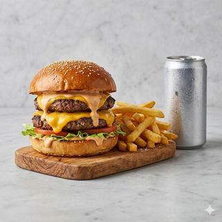 Doppio cheese burger menù