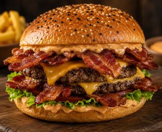 Hambúrguer Duplo de Bacon
