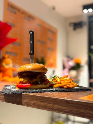 Double Garfield burger  